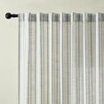thumbnail image 3 of Muuphra Farmhouse Striped Linen Blend Curtains for Living Room Semi sheer Back Tab Coastal Drapes for Bedroom,2 Panels,52"×63", 3 of 9