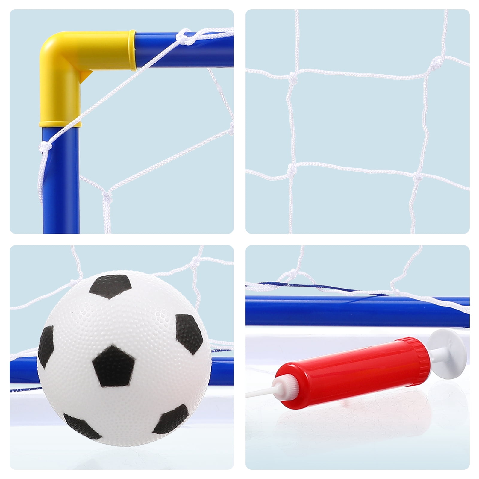 Portable Mini Soccer Goal Set with Ball & Pump, 17.6x12.5x9.9 in