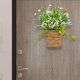 thumbnail image 3 of Corona de cesta colgante para puerta de flores silvestres, corona de primavera y verano, puerta delantera, hermosa corona Artificial, 3 of 9