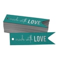 thumbnail image 1 of Inkdotpot Pack Of 50 Real Silver Foil Paper Tags Made With Love Text Favor Hang Tags, 1 of 6