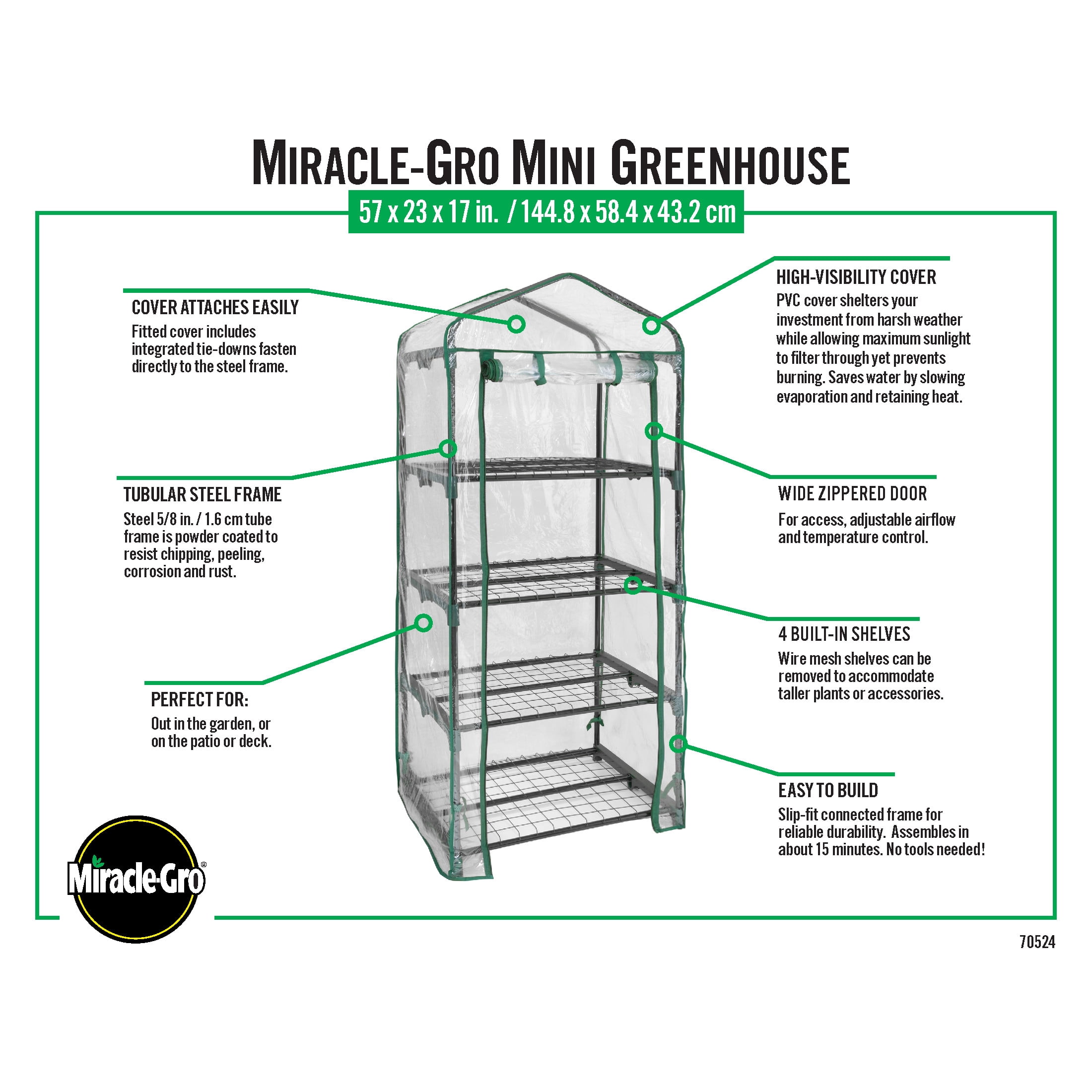 Miracle-Gro® Clear Mini Greenhouse