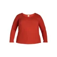 thumbnail image 5 of Terra & Sky Women's Plus Size Pointelle Top, Sizes 0X-4X, 5 of 5