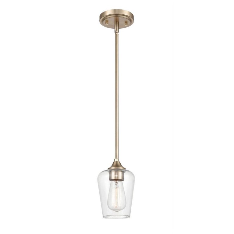 Millennium Lighting Renitta Mini Pendant – Matte Black & Gold, Single Light Fixture For Hallways & Stairs
