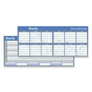 At-A-Glance AAGA177 Erasable Wall Cal- Horizontal- Yearly Dated- 26in.x60in.- Blue