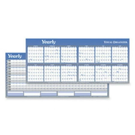 At-A-Glance AAGA177 Erasable Wall Cal- Horizontal- Yearly Dated- 26in.x60in.- Blue