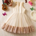 thumbnail image 6 of JUMEYU Baby Girl Formal Dress Girls A-Line Halter Dress Junior Bridesmaid Flower Girl Flowy Chiffon Maxi Dresses Wedding Party Pageant Gown 5T 6T (Khaki,5-6 Years), 6 of 8