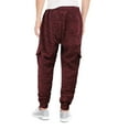 thumbnail image 2 of Men's Casual Jogger Pants Slim Fit Sport Fitness Gym Fitness Workout Sweatpants (Heather Burgundy, L), 2 of 3