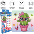 thumbnail image 2 of Diamond Dotz Dotzies Pretty in Pink Cactus Plant Diamond Painting Kits for Kids - Diamond Art Kits a Relaxing Creative Craft Kit with Dotz Gems  9.1"x9.1", 2 of 6