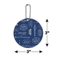 thumbnail image 6 of Ford Motor Company Logo Pattern Round Luggage ID Tag Card Suitcase Carry-On, 6 of 8