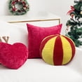 thumbnail image 3 of Almohada de bastón de caramelo (novedad de 2024), con forma de bastón de caramelo, de menta roja y blanca, bonita decoración con forma de dulce para dormitorio, sala de estar y decoración invernal., 3 of 5