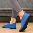 thumbnail image 6 of CIENVNSTG Unisex Honeycomb Textured Decorative Buckle Barefoot Water Shoes Quick‑Dry Non‑Slip Translucent Sole Aqua Socks Slip‑On Breathable Footwear for Beach Swim Surf Blue 44, 6 of 8
