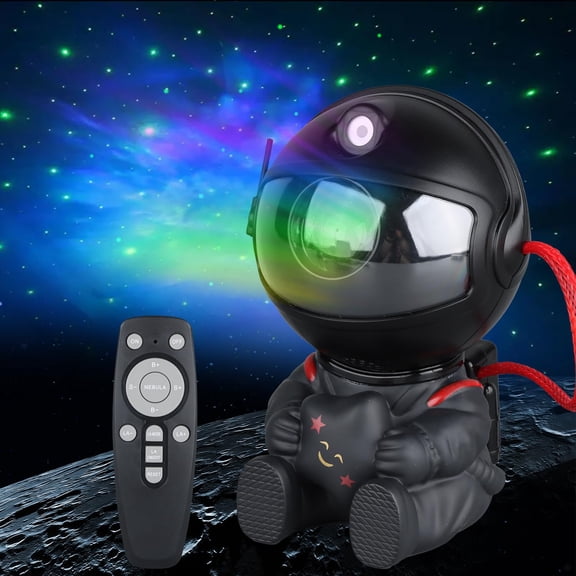 Astronaut Star Projector, Star Projector Galaxy Light, 8 Modes Remote and 270° Adjustable Led Lights for Bedroom, Room Decoration, Home Theater, with Remote Control -Black stars