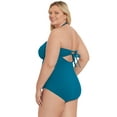 thumbnail image 2 of Time and Tru Women’s and Women’s Plus Bandeau Twist Front One Piece Swimsuit, Sizes XS-3X, 2 of 7