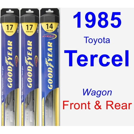 1985 Toyota Tercel Wagon - 1985 Toyota Tercel Wiper Blade Set/Kit (Front & Rear) (3 Blades) - Hybrid