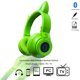 thumbnail image 2 of Auriculares Bluetooth para niños, auriculares inalámbricos/con cable con luz LED de oreja de gato, auriculares plegables con volumen limitado de 85 dB, micrófono incorporado, soporte FM/Micro SD/TF, p, 2 of 5