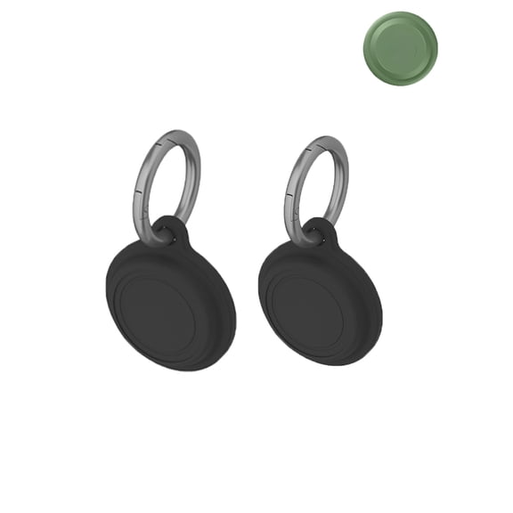 2 PACK HYRACPO Silicone Protective Case for Moto Tag 2/Moto Tag, Anti-Lost Shockproof Tracker Cover-Black