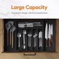 thumbnail image 2 of Expandable Silverware Drawer Organizer, Adjustable Utensil Tray with 8 Compartments, Kitchen Utensil Drawer Organizer, Silverware Holder for Kitchen Flatware, Knives, and Cooking Tools, 2 of 7