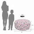thumbnail image 4 of Nature Pouf Cover with Zipper, Tropical Theme Exotic Banana Palm Leaves Patterns Summer Art, Soft Decorative Fabric Unstuffed Case, 30" W X 17.3" L, Pink Navy Blue Rose, by Ambesonne, 4 of 5