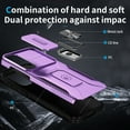 thumbnail image 2 of Dteck for Samsung Galaxy A16 5G Case with Slide Camera Lens Cover + Finger Ring Holder Kickstand,Heavy Duty Shockproof Rugged Protective Phone Cover for Samsung A16 5G 2025,Purple, 2 of 8