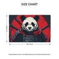 thumbnail image 2 of Placemats Set of 4 / 6, Red Black Eastern Panda Warrior Placemats for Dining Table Indoor/Outdoors Heat Resistant Washable Placemats 18" x 12", 2 of 8