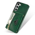 thumbnail image 7 of K-Lion for Samsung Galaxy S23 Plus/S23+ Crossbody Leather Wallet Case,with Card Holders Zipper Pocket Kickstand Function Adjustable Shoulder Strap Shockproof Fashion Purse Case, Green, 7 of 7