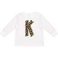 thumbnail image 3 of Inktastic Leopard Print Letter K Boys or Girls Long Sleeve Toddler T-Shirt, 3 of 5