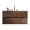 White+Walnut, variant on Wall Mount 24-Inch Walnut Bathroom Vanity with Ceramic Sink, Floating Design for Modern Bathrooms, Pre-Assembled Storage Cabinet with One-Piece Basin No Drain, Silent Drawers & Eco-Friendly Materials