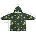 thumbnail image 7 of Green Octopus Planet Star Pattern Blanket Hoodies for Kids 6-13YR Oversize Wearable Blanket Hoodies for Boys Girls Teens, 7 of 7