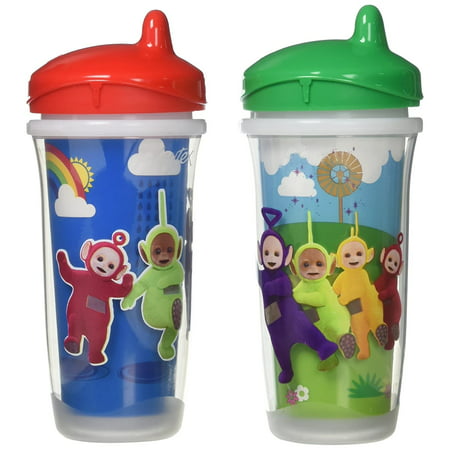 Playtex Teletubbies Sipsters Insulated Spill Proof Spout Cups, Stage 3, 12M+, 9 Oz, 2