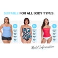 thumbnail image 6 of Ocean Blues Women's Plus Size Bandeau Tankini Top Only Strapless Ruched Swimsuits Top Molded Cups Tankini Bathing Suits for Women, 6 of 10