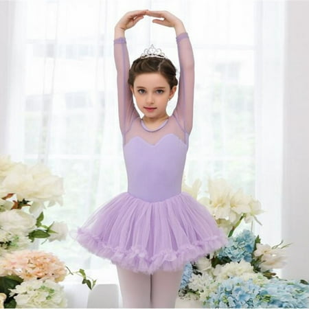 Princess Girls Kids Ballet Tutu Gymnastics Leotard Skirt Tutu Dance Dress 4-15Y