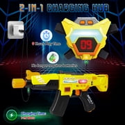 Huge Wave Shooting Tag Toy Set of 4, with LED Digital Vests, Rechargeable Outdoor Indoor Shoot Game Toy for Kids, Christmas Birthday Gifts for Boys Girls 8-12 Years
