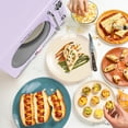thumbnail image 4 of Nostalgia 0.7 cu ft Retro Microwave Oven, 700W Countertop Microwave Oven with Digital Clock, Lavender, 4 of 7