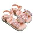 thumbnail image 6 of HGIEYS Toddler Girls Pearl Bear Bow Princess Sandals Open Toe Soft Flat Soled Sandals Summer Fashion Shoes 7-8 Years, 6 of 6