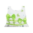 thumbnail image 2 of Girls Dress Butterfly Green Double Bow Tie Summer Beach Sundress Kids 7-8 Years, 2 of 5