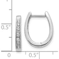 thumbnail image 2 of 14K White Gold Diamond Oval Hinged Hoop Earrings (16 X 13) Made In India em5368-025-wa, 2 of 5