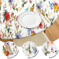 thumbnail image 4 of Pioneer Flower Floral Print Pattern Round Fitted Tablecloth with Elastic Edge,Dining Table Cover Waterproof,Outdoor Round Tablecloth for Camping,Dining,Indoor and Outdoor, 4 of 7