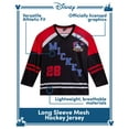 thumbnail image 3 of Marvel Mens Hockey Jersey - Spider-Man Mickey Mouse Punisher Long Sleeve Mesh Hockey Jerseys for Men, 3 of 7
