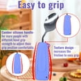 thumbnail image 4 of Ehucon Adaptive Utensils Curved Angled Left Spoon and Fork for Tremors, Parkinson's, Limited or Elderly, 2 Count, 4 of 5