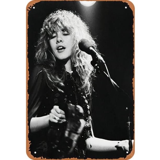 Placa Metal Vintage Stevie Nicks Singer Pintura Hierro Rectangular 20x30cm