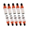thumbnail image 1 of 10 piezas de conector de cable XLR macho y hembra de aleación de conector de línea de micrófono compacto Naranja, 1 of 9