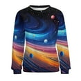 thumbnail image 7 of Galaxy Star Outer Space Womens Oversized Sweatshirts Hoodies Crewneck Casual Tops Comfy FallWinter Clothes 2024, 7 of 7