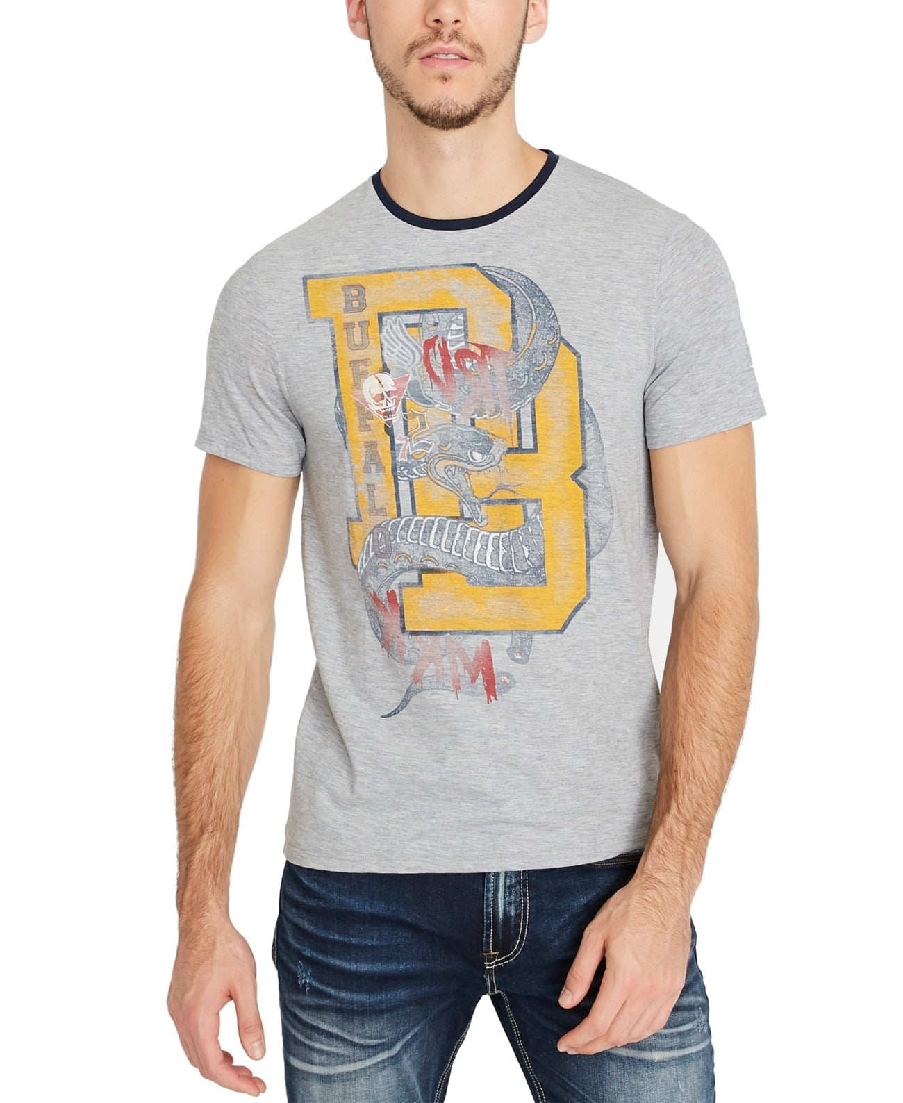 Buffalo David Bitton T-Shirts - Mens T-Shirt Large Graphic Print L ...