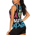 thumbnail image 3 of Fotbe I Love My Autism Blusas Sin Mangas para Mujer – Estilo Casual, Corte Suelto, Slim-Fit, Cuello Redondo Deportivo, Tops de Verano para Gimnasio y Yoga-Medium, 3 of 7