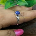 thumbnail image 2 of Lapis Lazuli Pure 925 Sterling Handmade Promise Blue Stone Ring Christmas Gift Jewelry For Women, 2 of 5