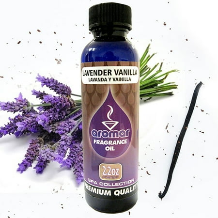 Aroma Body Oil - Lavender Vanilla Scent Fragrance Oil Aroma Therapy Diffuse Air Burning 2.2 Oz
