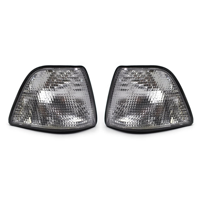 Un par de luces de señal de giro con lente blanca de reemplazo para BMW E36 318i 328i M3