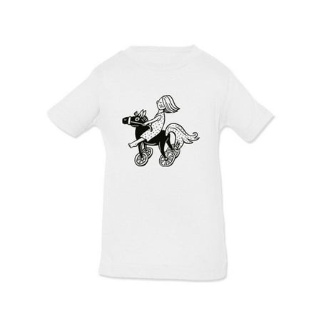 

Girl On A Toy Horse T-Shirt Infant -Image by Shutterstock 24 Months