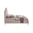 thumbnail image 6 of Meridian Furniture Lily Solid Wood and Tufted Velvet Full Bed in Pink, 6 of 7