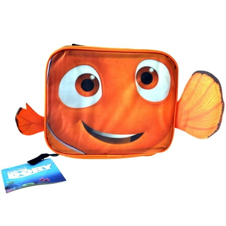 Disney Lunch Box - Disney Pixar Finding Nemo School Insulated Lunch Box Bag with Fins Orange